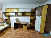 Мебель для школьника рабочий стол, тубы змейки, книжные полки, плательный шкаф Астана