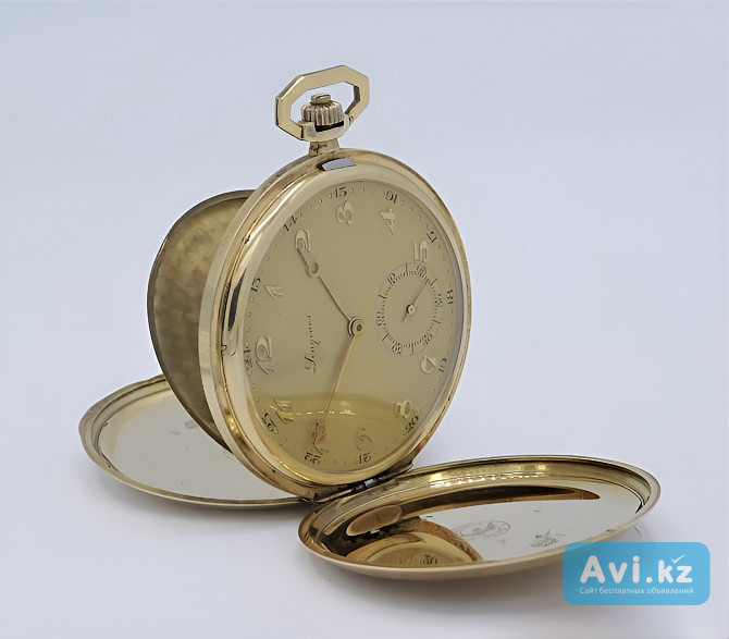 Антикварные 1931г Золотые карманные часы Longines Астана - изображение 1