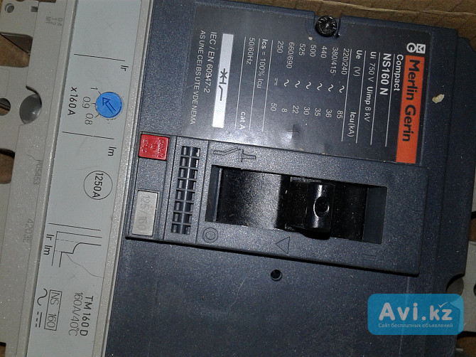 Продам. Автомат (schneider Electric) "merlin Gerin" 3р I=160 А Алматы - изображение 1