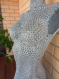 Скульптура девушки из гаек лофт За границей