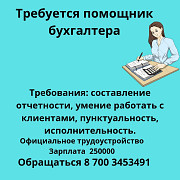 Требуется сотрудник с опытом работы бухгалтера Астана