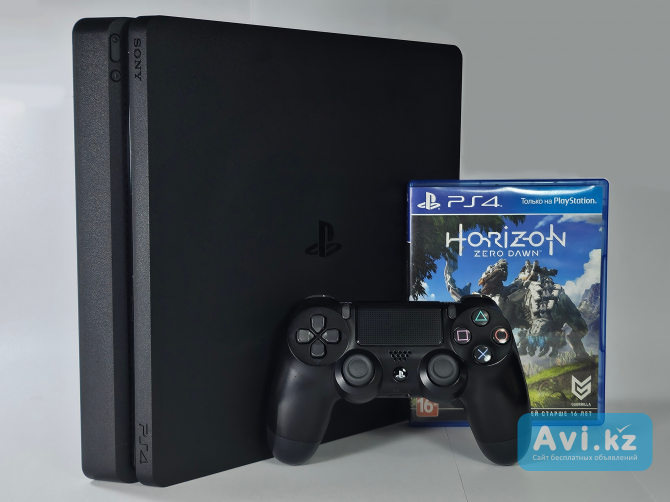 Playstation 4 Slim 500gb + Horizon Zero Dawn Ps4 Slim Караганда - изображение 1