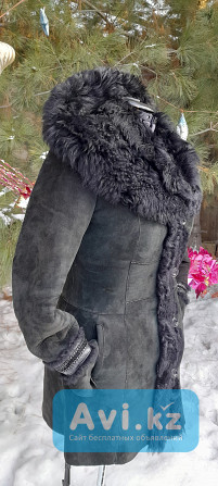 Дубленка женская с капюшоном натуральная 48р Алматы - изображение 1