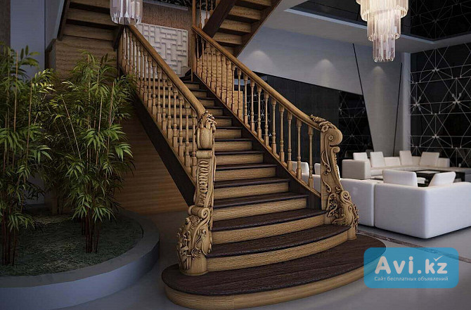 Изготовление лестниц. Лестница на заказ. Деревянная лестница Астана - изображение 1