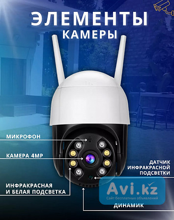 Камера видеонаблюдения уличный Promax 4G sim карта V380 pro 2560x1440 Шымкент - изображение 1