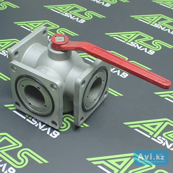 Кран шаровой 3-ходовой Dn-50 Алматы - изображение 1