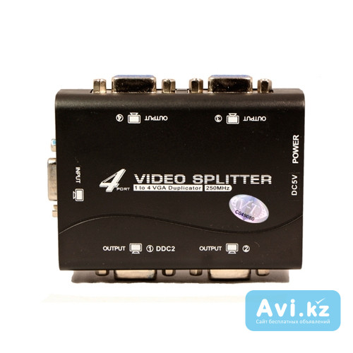 Splitter Viti Vsp4a (vga, 4 ports, 250mhz) (оптом) Алматы - изображение 1