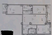 3 комнатная квартира, 90 м<sup>2</sup> Астана