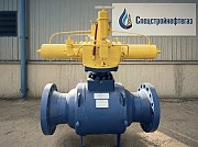 Кран шаровой Ду400 Ру6, 4мпа фланцевый надземный с пневмогидроприводом Астана