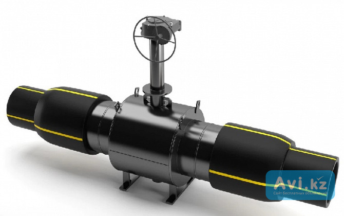 Кран шаровой стальной с полиэтиленовыми патрубками Астана - изображение 1
