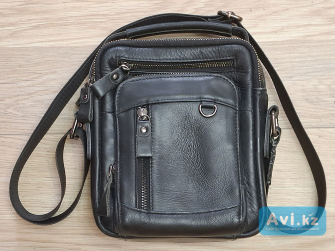 Мужская кожаная сумка через плечо Караганда - изображение 1