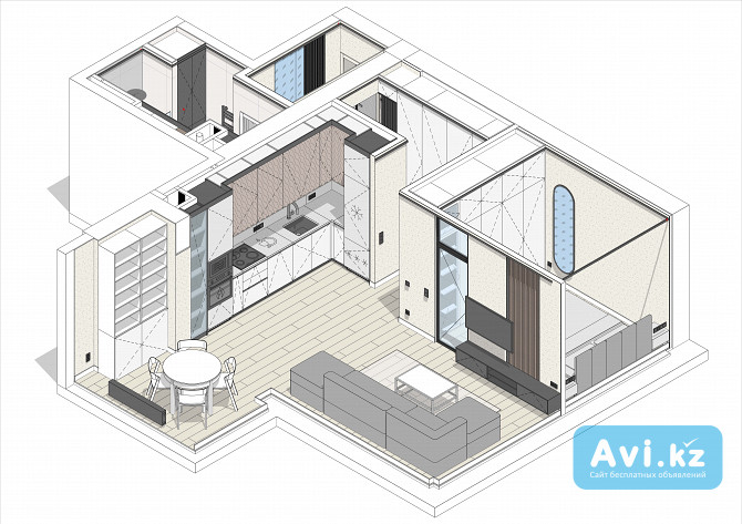 Чертежи/рабочая документация Revit/ревит модель/дизайн проект Алматы - изображение 1