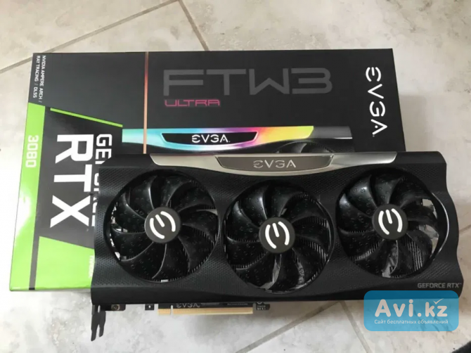 Видеокарта Evga Geforce Rtx 3080 Ftw3 Ultra Gaming 10 ГБ Алматы - изображение 1