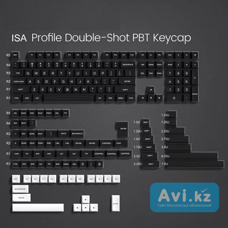 Кейкапы Double Shot Pbt 189 Cherry Profile Алматы - изображение 1