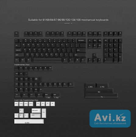 Кейкапы Double Shot Pbt 168 Cherry Profile Алматы - изображение 1