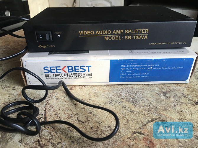 8-ми канальный видео аудио сплиттер разьем Rca 220 вольт Костанай - изображение 1