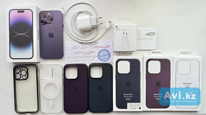 Iphone 14 Pro 128 Гб фиолетовый Алматы - изображение 1