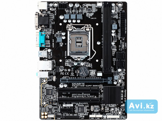 Материнская плата Socket Lga1151 Gigabyte Ga-h110m-s2pv с гарантией Астана - изображение 1