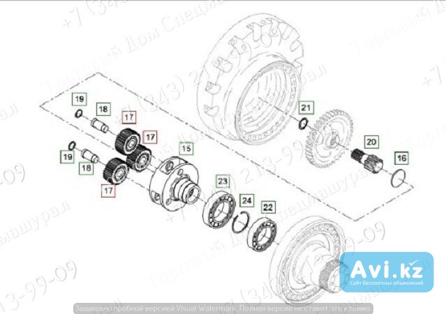 Редуктор хода 968975701 для Liebherr Pr764 Алматы - изображение 1