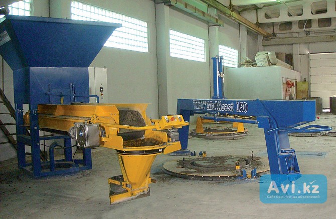 Оборудование для производства бетонных труб, диаметр до 1500 мм, длина до 2500 см. Vvihy Multicast S Алматы - изображение 1