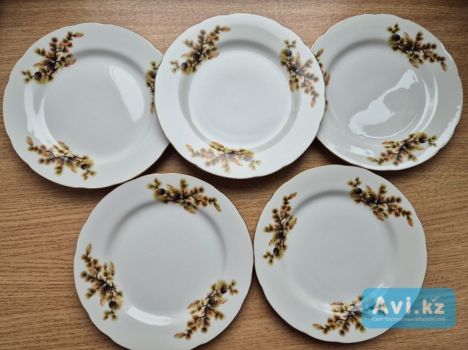 Пять малых десертных тарелок д-18см Япония Алматы - изображение 1