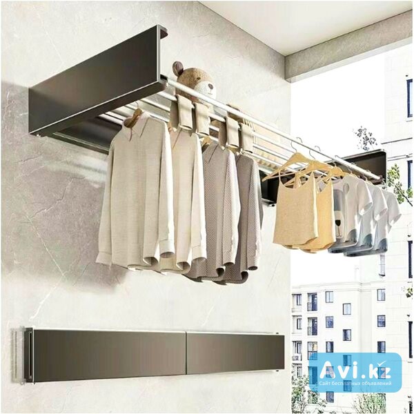 Новая складная настенная вешалка-сушилка 80см Алматы - изображение 1