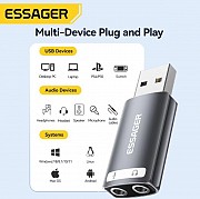 Переходник Essanger Usb на 3.5 + Mic доставка из г.Алматы