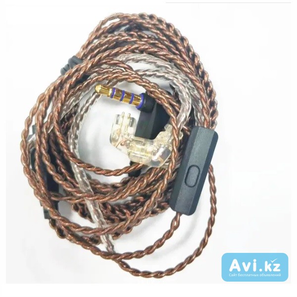 Провод Iem KZ Eerphone 3.5 на Qdc 0, 75 + Mic Алматы - изображение 1