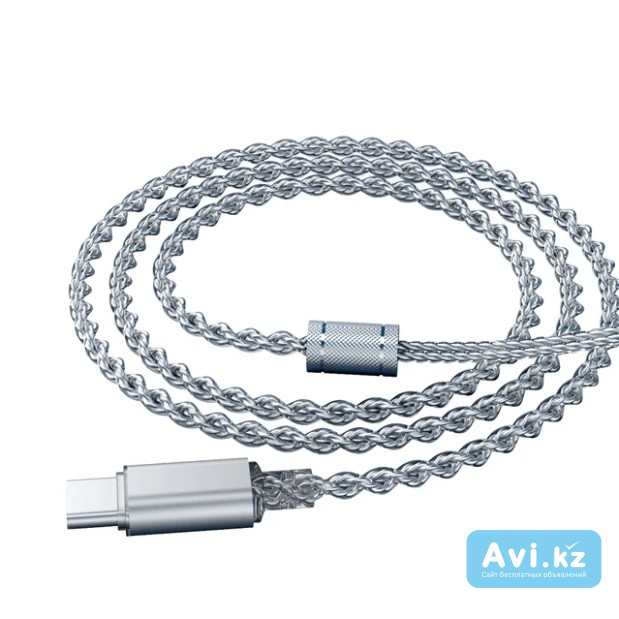 Провод Varlo Type-c на Qdc 0, 75 Hifi 7.1 Silver Алматы - изображение 1