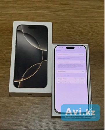 Apple iphone 16 Pro Max - 256 Гб - ақ титан Павлодар - изображение 1