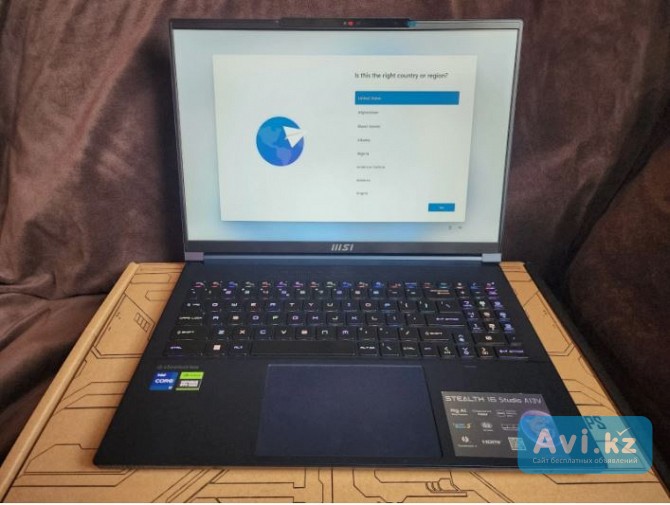 Msi stealth 16 studio i7-13620h Rtx 4070 32 ГБ 1 ТБ Шымкент - изображение 1