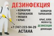 Дезинфекция, дезинсекция, дератизация по Астане Астана