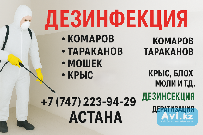 Дезинфекция, дезинсекция, дератизация по Астане Астана - изображение 1