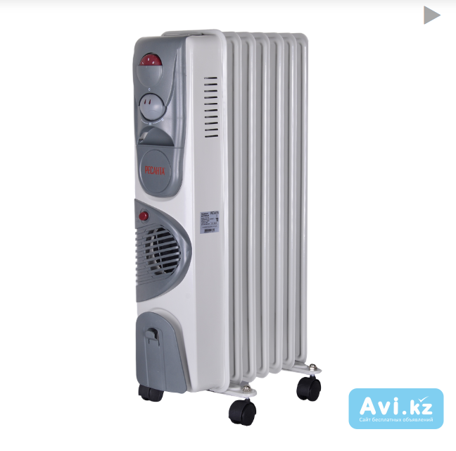 Масляный радиатор Ресанта Ом-7нв с вентилятором Караганда - изображение 1