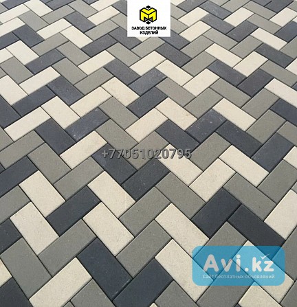 Брусчатка Кирпич прессованная-брусчатка вибропрессованная-тротуарная плитка Алматы - изображение 1