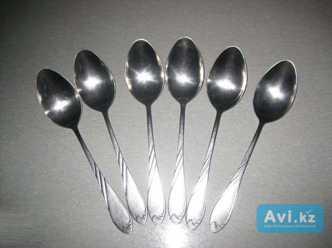 Большие, советские, столовые ложки 6шт. нержавейка Алматы - изображение 1