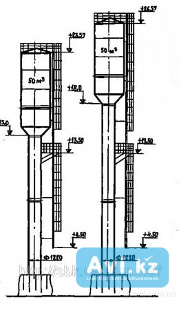 Водонапорные башни Резервуары Емкости Металлоконструкции Строительные площадки Астана - изображение 1