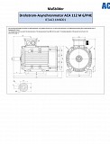 Асинхронный двигатель AC Motoren Ie3ac11m6001 2, 2 квт, тип B3 Актобе