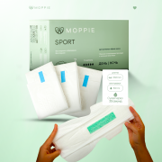 Менструальные гипоаллергенные прокладки Moppie Sport для активного образа жизни, 360мм, 5 капель Алматы