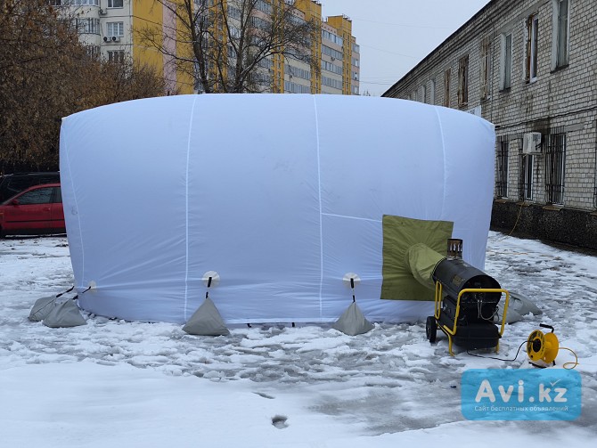 Бескаркасная палатка 12х6х5 м для ремонта и отогрева техники Астана - изображение 1