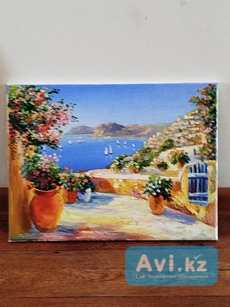 Продам картины.холст.масло.размер 30 на 40.50 на 40.50 на 70.60 на 90.хороший подарок для любимых Алматы - изображение 1