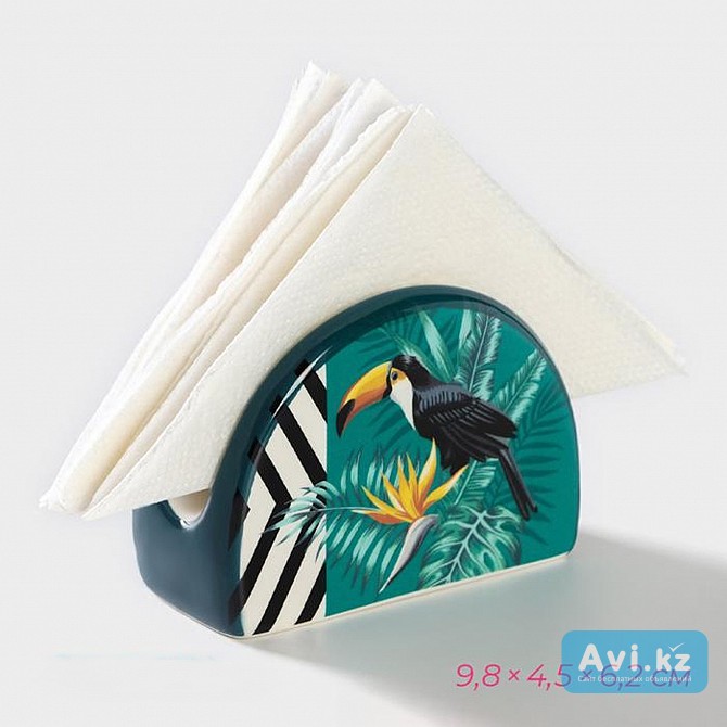 Новая салфетница «тропики» 10×4, 5×6см Алматы - изображение 1