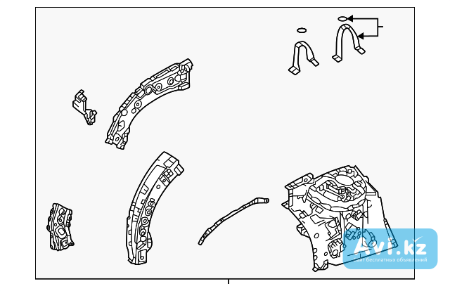 Левый Передний Фартук Для Toyota Highlander Атырау - изображение 1