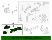 Левый Передний Лонжерон Для Toyota Highlander/оригинал доставка из г.Атырау